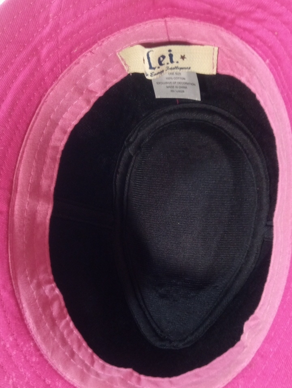 HOT PINK CANVAS FENDORA STYLED HAT - Picture 5 of 6